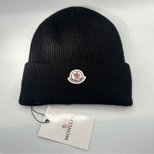 Moncler Classic Black Knit Beanie
